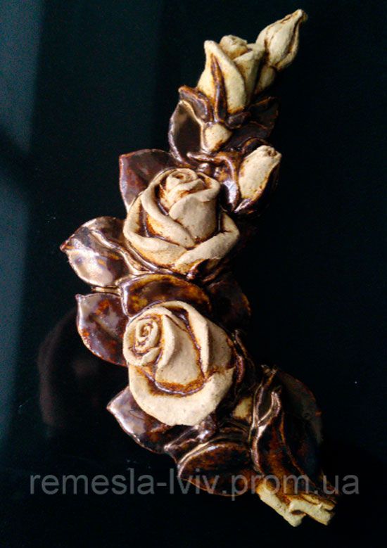 Розы на памятник из керамики