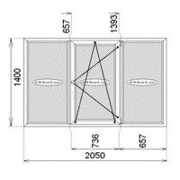 ВІКНО 2050Х1400 5-ТИ КАМЕРНИЙ ПРОФІЛЬ WDS