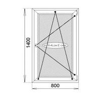 ОКНО 800Х1400 6-ТИ КАМЕРНЫЙ ПРОФИЛЬ WDS