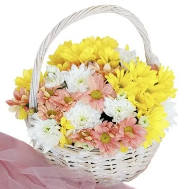 Літній кошик квітів "Сонце в оберемку"